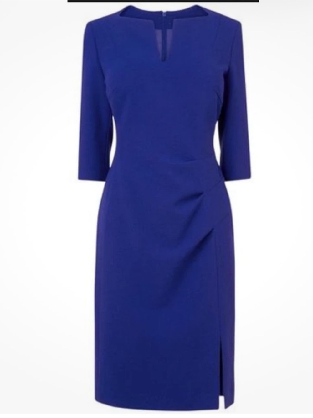 LK Bennett Dr Kiel Blue Pleat Dress Blue Kate Middleton Women's Size 6